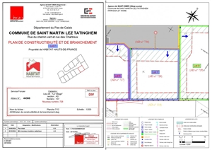 terrain a batir à la vente -   62500  SAINT MARTIN LEZ TATINGHEM, surface 407 m2 vente terrain a batir - UBI445342532